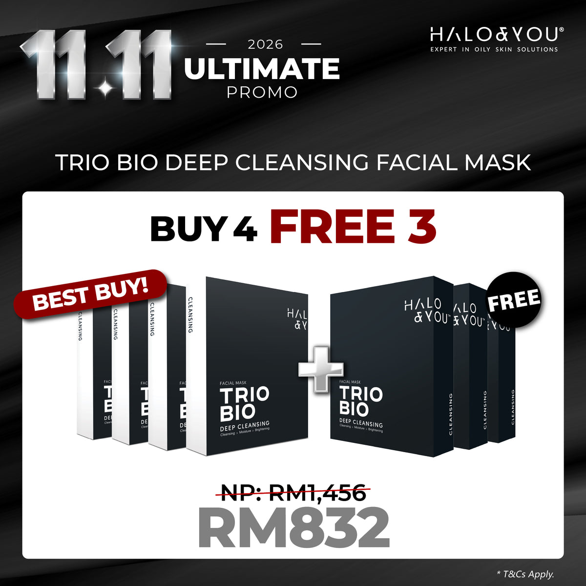 Trio Bio Deep Cleansing Facial Mask