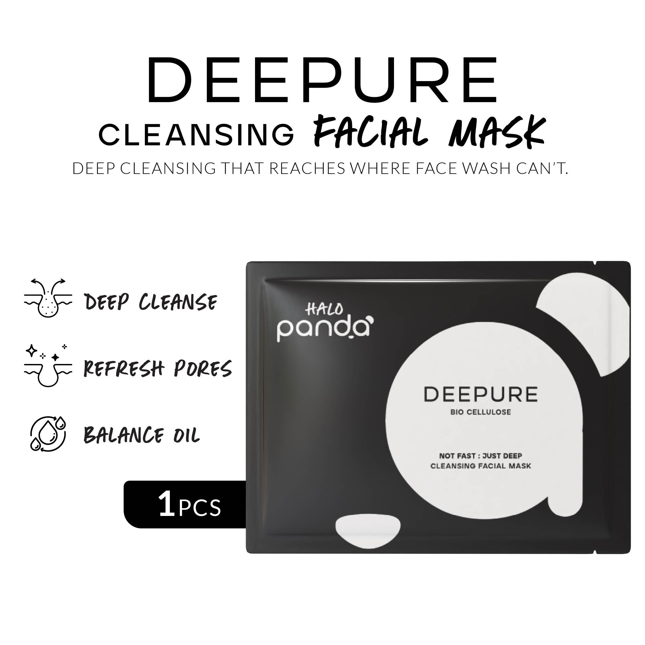 <tc>买一送一 (1 PCS) HALO PANDA DEEPURE CLEANSING FACIAL MASK</tc>