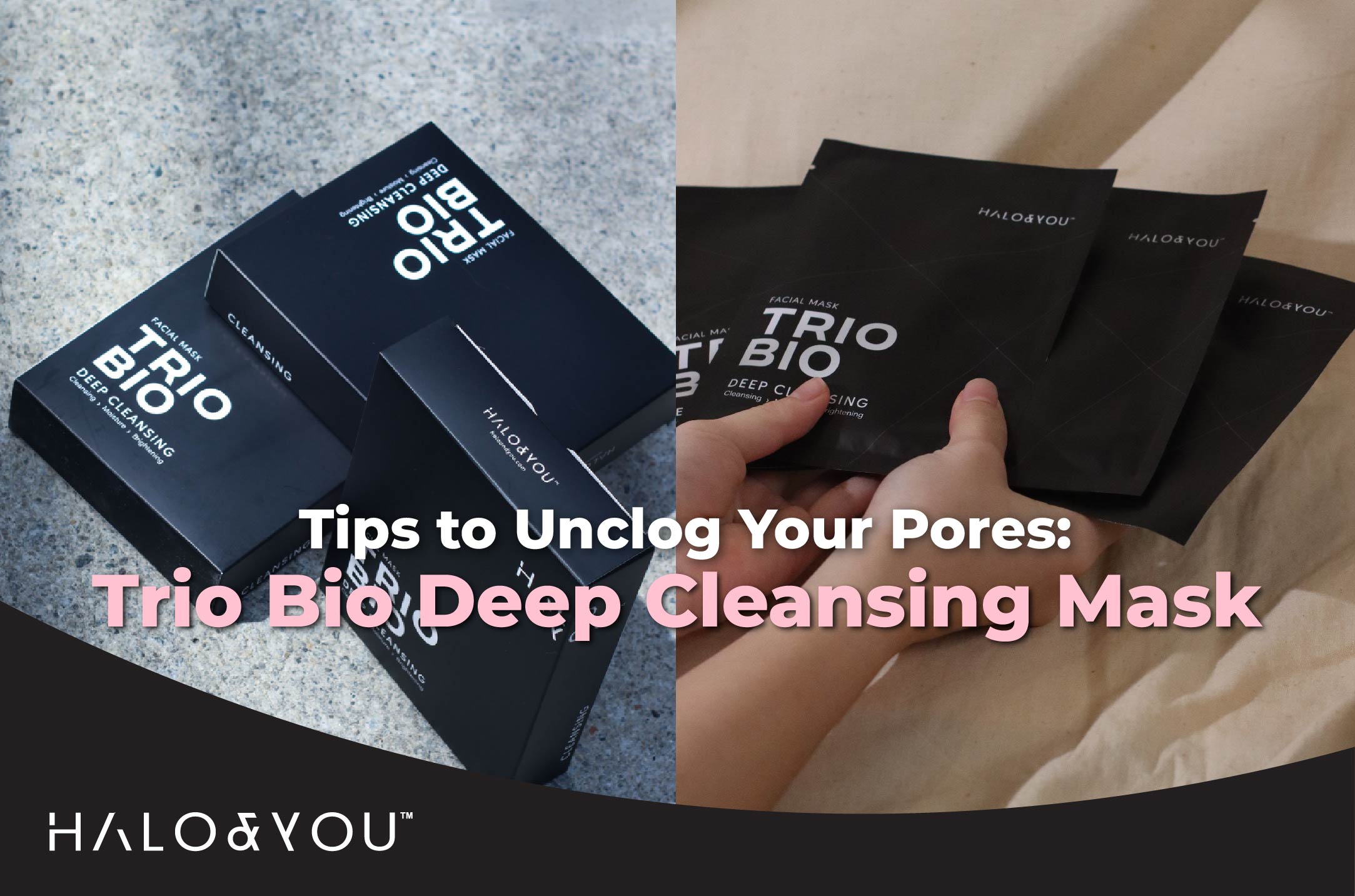 unclog halo and you trio bio deep cleansing facial mask