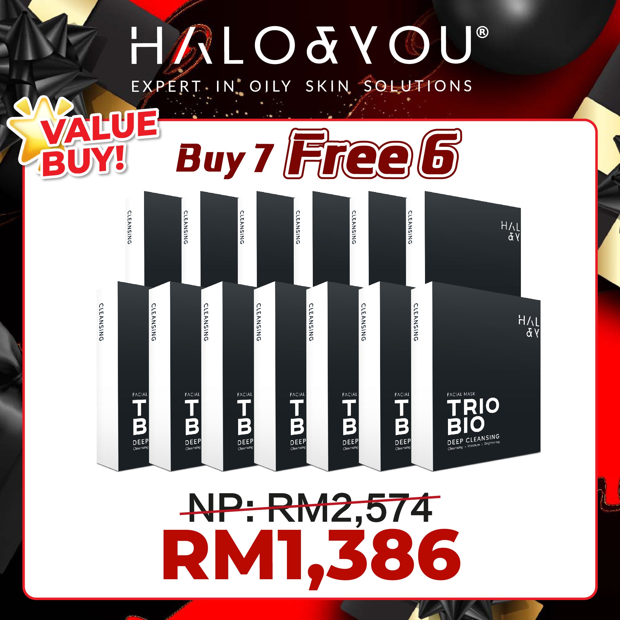 <tc>Tawaran Bundle - Masker Muka Pembersih Trio Bio Blacky
</tc>