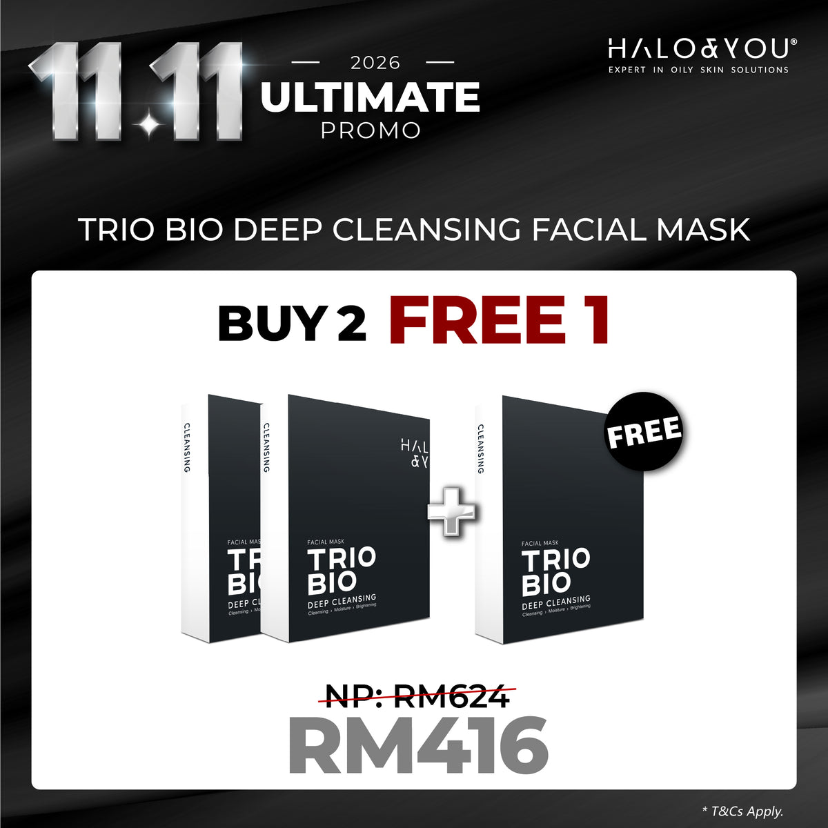 Trio Bio Deep Cleansing Facial Mask