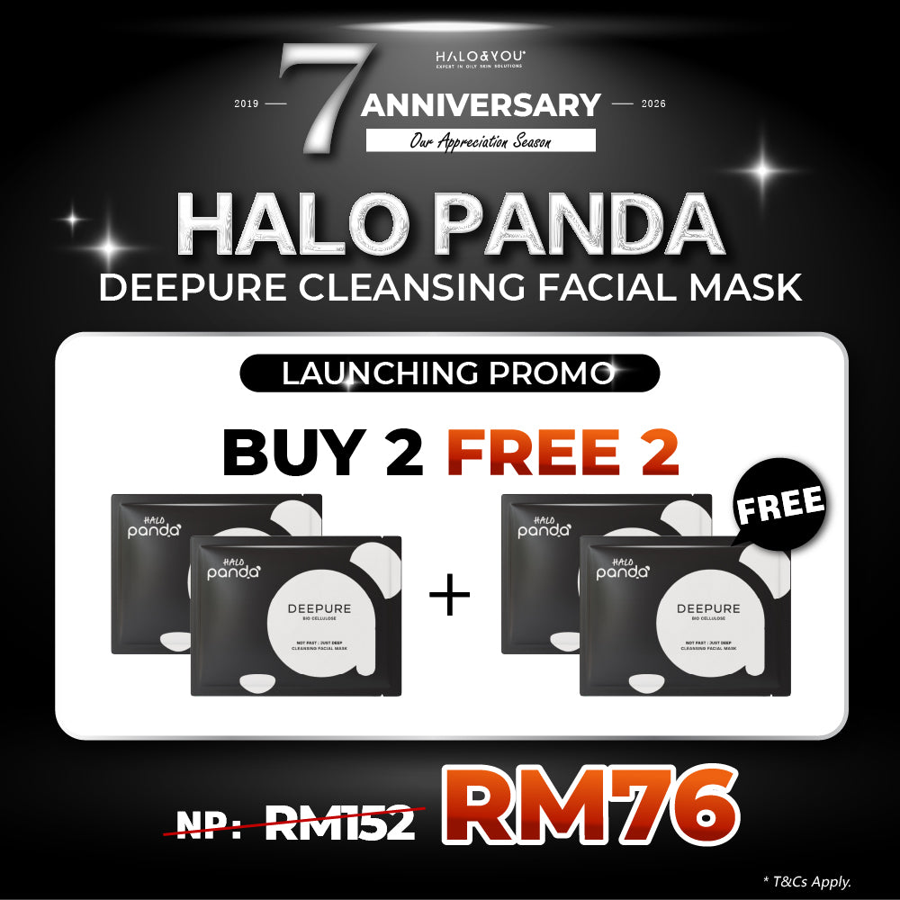 [BUY 1 FREE 1] (1 PCS) HALO PANDA DEEPURE CLEANSING FACIAL MASK