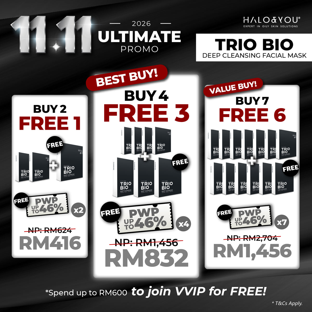Bundle Deals - Trio Bio Deep Cleansing Facial Mask