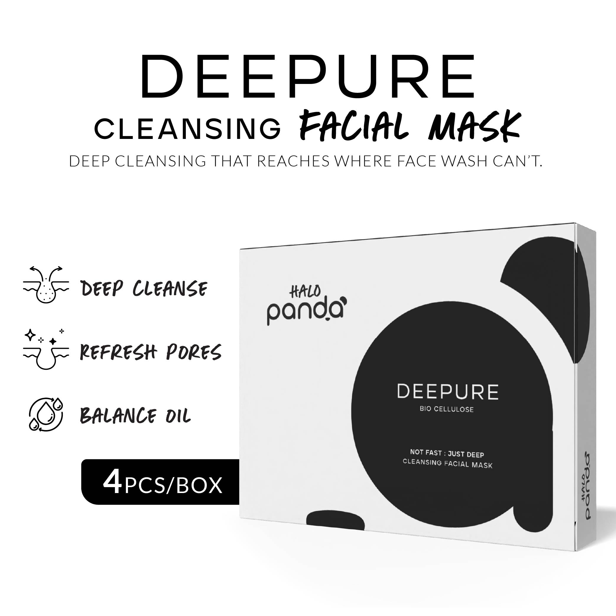 [BUY 1 FREE 1] HALO PANDA DEEPURE CLEANSING FACIAL MASK